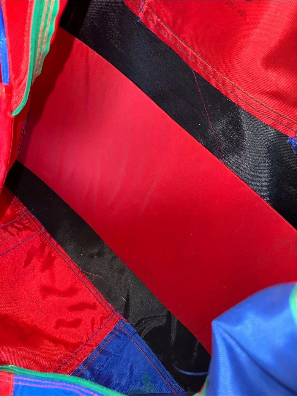 Barcelona Red & Blue Duffel Bag